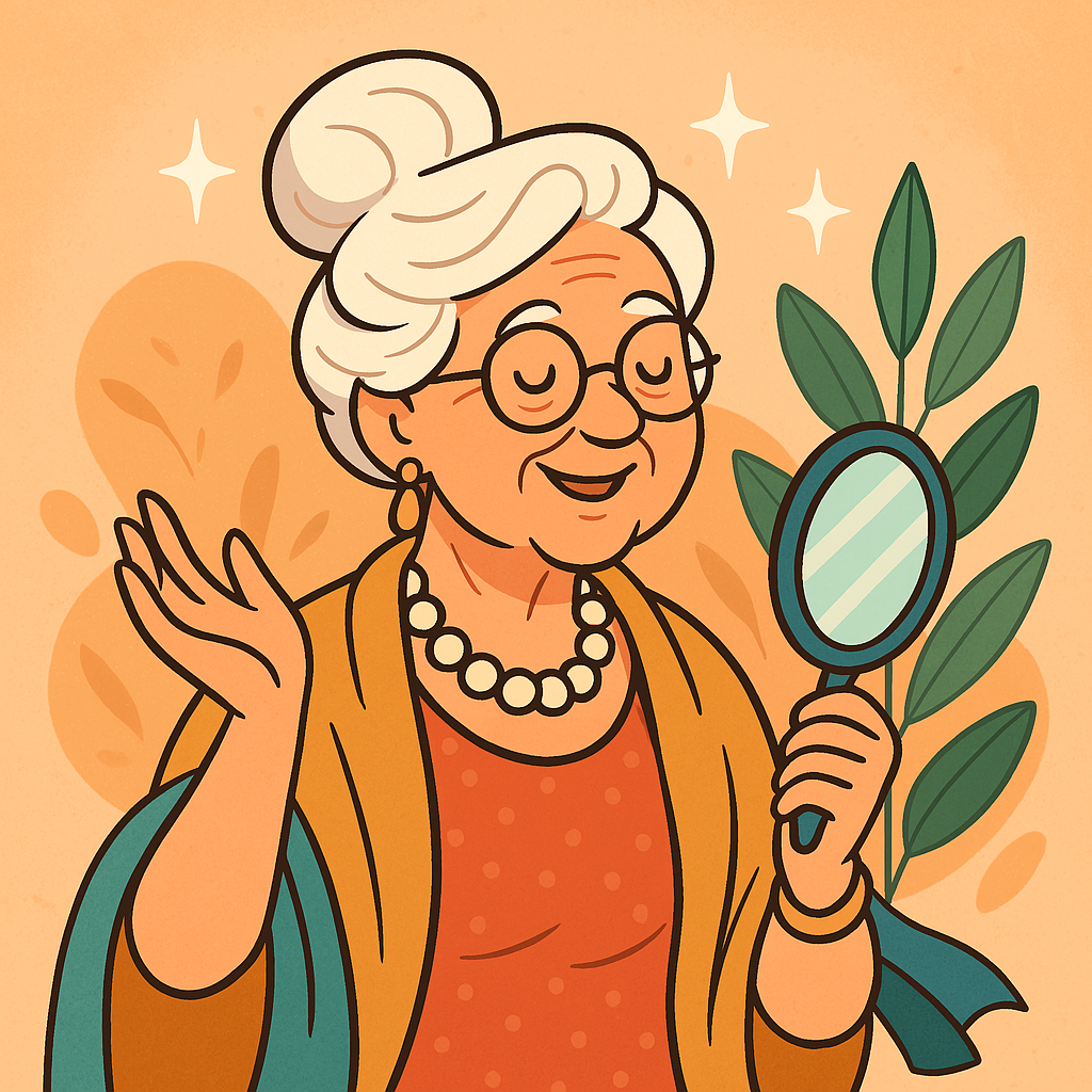 beleza natural na maturidade Mulher idosa elegante com sorriso radiante, representando a beleza natural na maturidade.